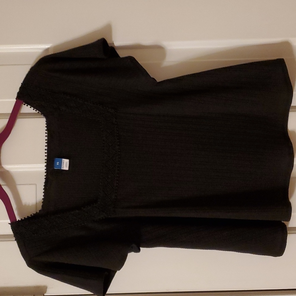 Old Navy Black Square Neck Swing Top Size XS